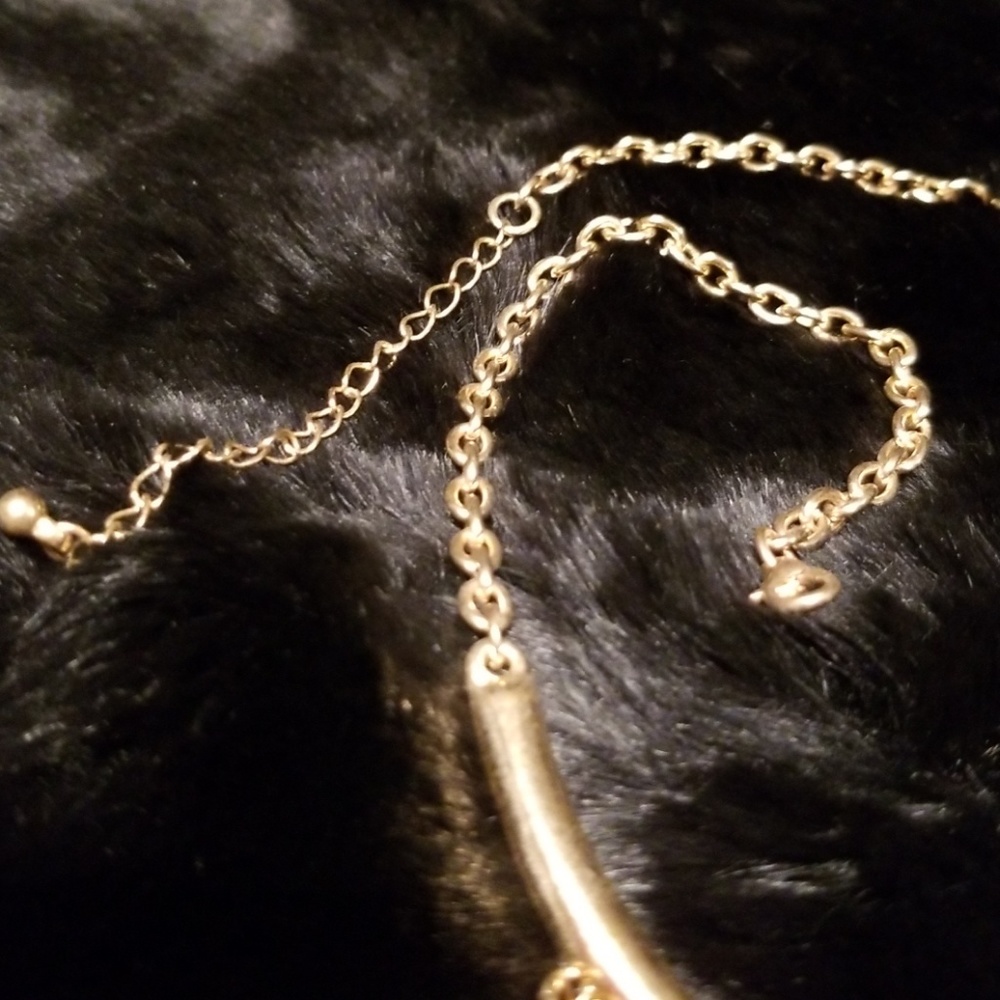 Gold waterfall chain necklace - Picture 4 of 5